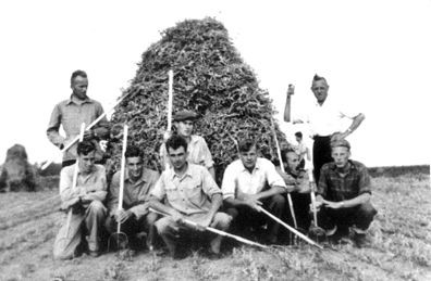 Zwart wit foto met studenten
